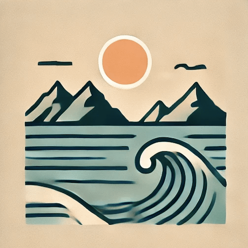 ikona plaża i słońce